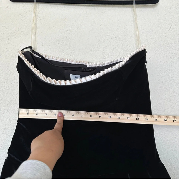 HOUSE OF CB 'Marilla' Black Velvet‎ Strapless Dress NWOT size L - Picture 10 of 14